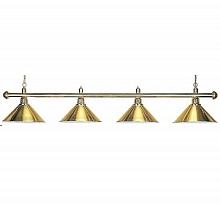 Лампа на четыре плафона «Elegance» (золотистая штанга, золотистый плафон D35см)