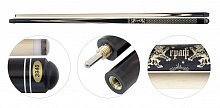 Кий для русского бильярда 2-pc «Мастер» (чёрный граб, граб), гравировка «Граф»